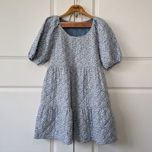 Madewell Light Blue Floral Mini Dress